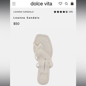 Dolce Vita Cream Stella Leanna Sandals, Size 8.5, NWT
